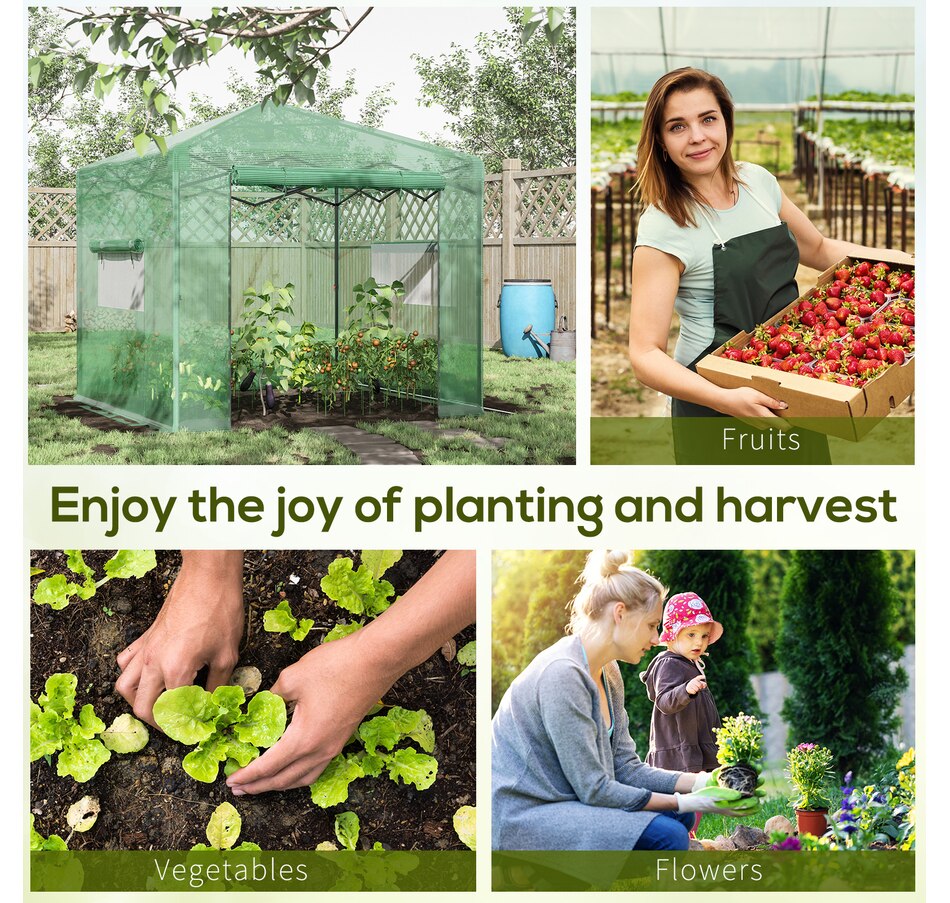 Image 904444_ALTMORE6.jpg, Product 904-444 / Price $149.99, Outsunny 8' x 6' Pop Up Greenhouse, Portable Outdoor Walk-in Hot House from Outsunny on TSC.ca's Home & Garden department