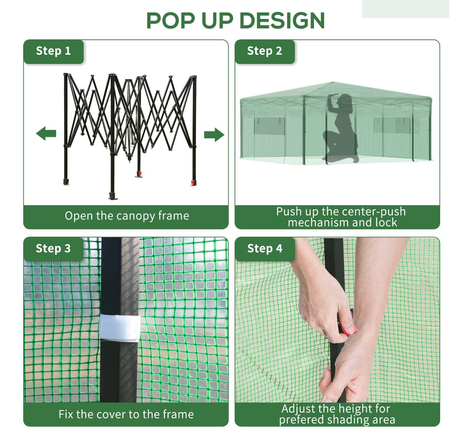 Image 904444_ALTMORE7.jpg, Product 904-444 / Price $149.99, Outsunny 8' x 6' Pop Up Greenhouse, Portable Outdoor Walk-in Hot House from Outsunny on TSC.ca's Home & Garden department