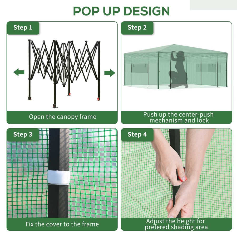 Image 904444_ALTMORE7.jpg, Product 904-444 / Price $149.99, Outsunny 8' x 6' Pop Up Greenhouse, Portable Outdoor Walk-in Hot House from Outsunny on TSC.ca's Home & Garden department