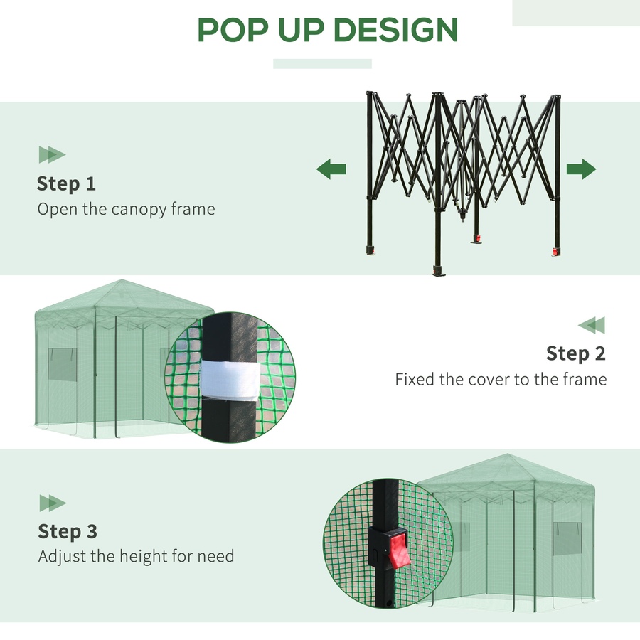 Image 904444_ALTMORE8.jpg, Product 904-444 / Price $149.99, Outsunny 8' x 6' Pop Up Greenhouse, Portable Outdoor Walk-in Hot House from Outsunny on TSC.ca's Home & Garden department