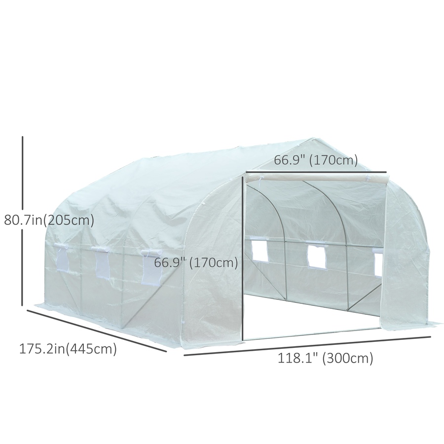 Image 904446_ALTMORE2.jpg, Product 904-446 / Price $136.99, Outsunny Walk-In Tunnel Greenhouse, Garden Plant Growing Warm House from Outsunny on TSC.ca's Home & Garden department