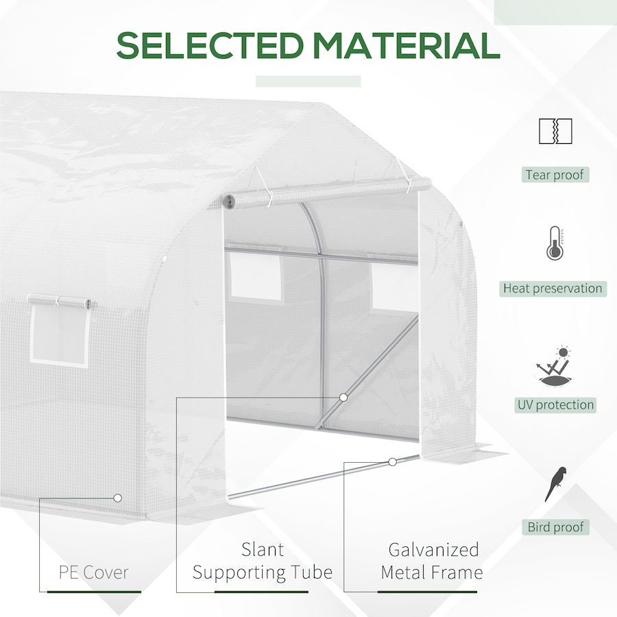 Image 904446_ALTMORE3.jpg, Product 904-446 / Price $136.99, Outsunny Walk-In Tunnel Greenhouse, Garden Plant Growing Warm House from Outsunny on TSC.ca's Home & Garden department