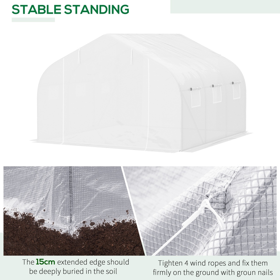 Image 904446_ALTMORE4.jpg, Product 904-446 / Price $136.99, Outsunny Walk-In Tunnel Greenhouse, Garden Plant Growing Warm House from Outsunny on TSC.ca's Home & Garden department