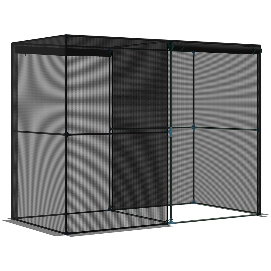 Image 904453.jpg, Product 904-453 / Price $72.99, Outsunny 4' x 8' Crop Cage, Plant Protector with Zipper Doors, Black from Outsunny on TSC.ca's Home & Garden department
