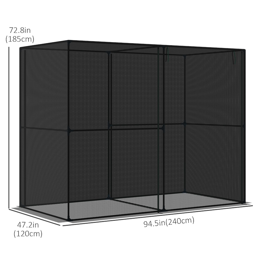 Image 904453_ALTMORE2.jpg, Product 904-453 / Price $72.99, Outsunny 4' x 8' Crop Cage, Plant Protector with Zipper Doors, Black from Outsunny on TSC.ca's Home & Garden department