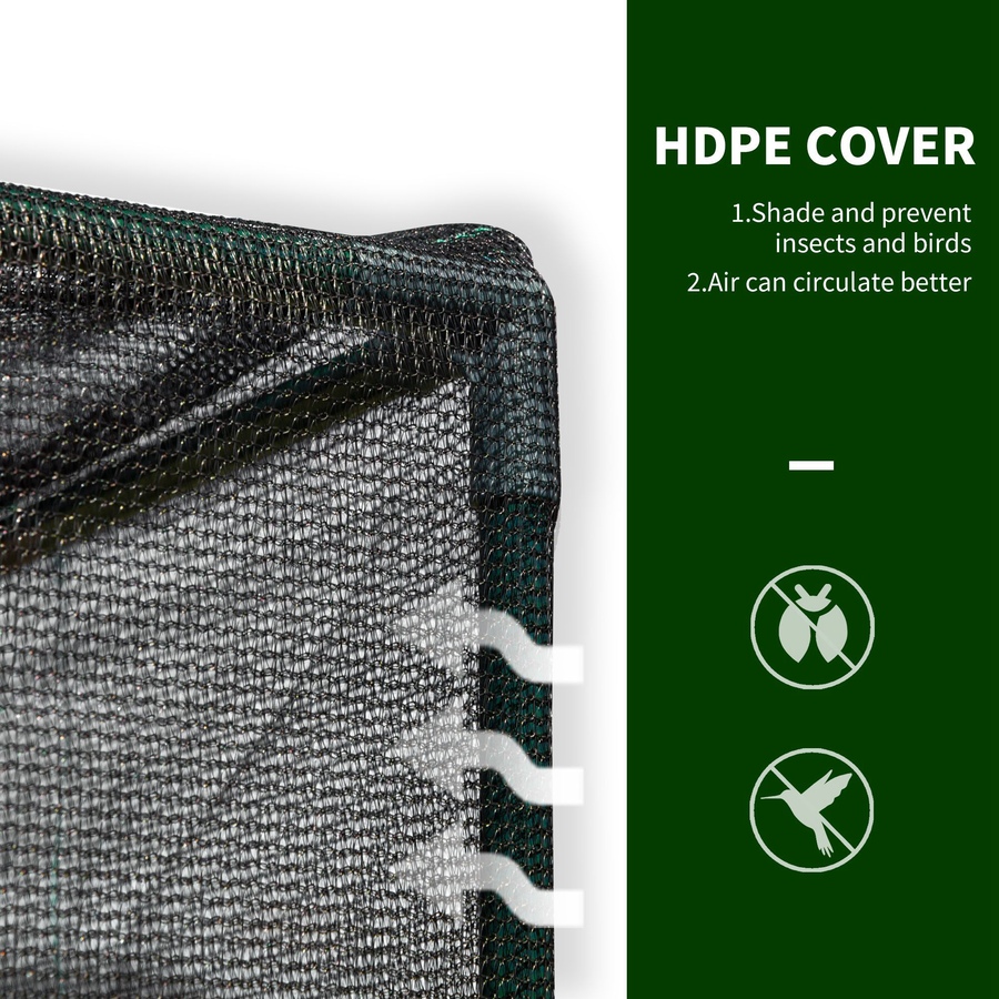 Image 904453_ALTMORE4.jpg, Product 904-453 / Price $72.99, Outsunny 4' x 8' Crop Cage, Plant Protector with Zipper Doors, Black from Outsunny on TSC.ca's Home & Garden department