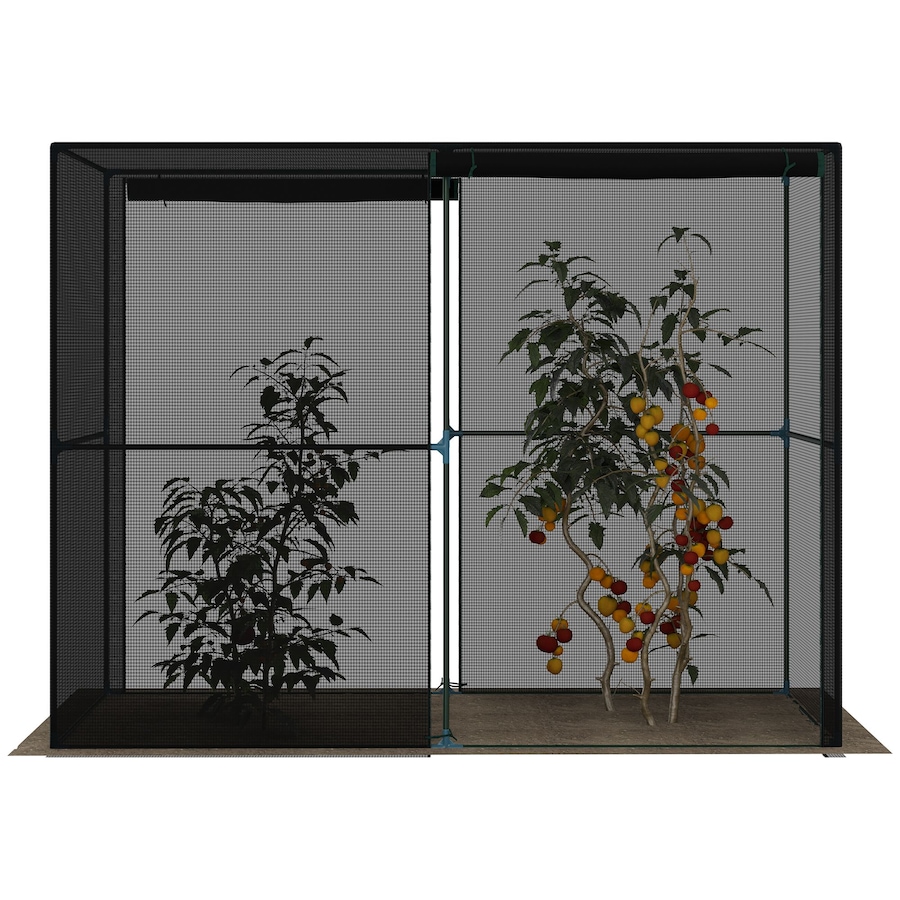 Image 904453_ALTMORE6.jpg, Product 904-453 / Price $72.99, Outsunny 4' x 8' Crop Cage, Plant Protector with Zipper Doors, Black from Outsunny on TSC.ca's Home & Garden department