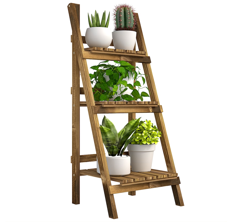 Image 904454.jpg, Product 904-454 / Price $47.99, Outsunny Outdoor Plant Stand, Foldable Flower Stand, 16" x 15" x 37" from Outsunny on TSC.ca's Home & Garden department