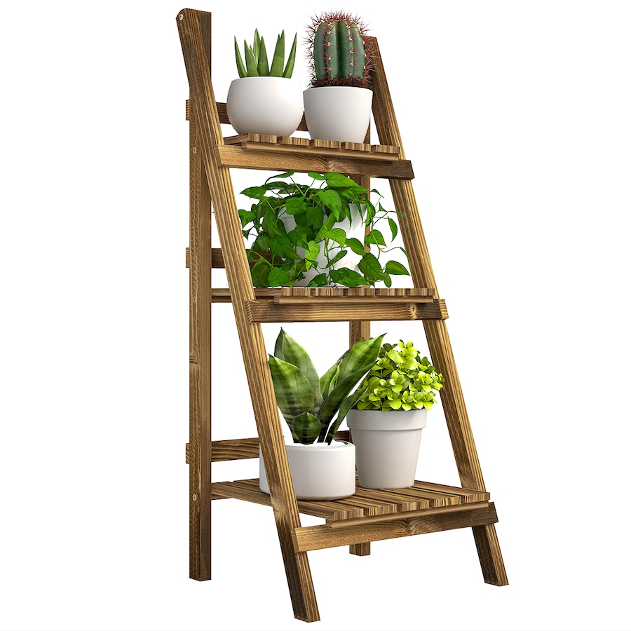 Image 904454.jpg, Product 904-454 / Price $54.99, Outsunny Outdoor Plant Stand, Foldable Flower Stand, 16" x 15" x 37" from Outsunny on TSC.ca's Home & Garden department