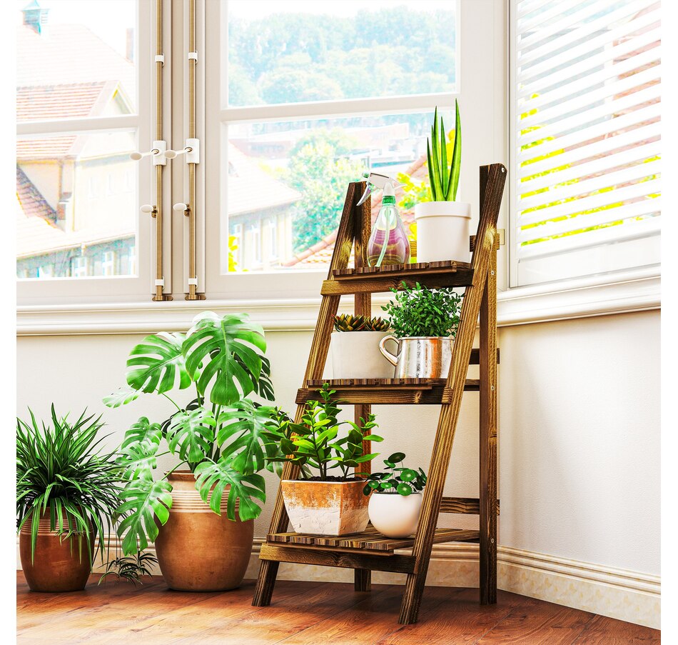 Image 904454_ALTMORE1.jpg, Product 904-454 / Price $47.99, Outsunny Outdoor Plant Stand, Foldable Flower Stand, 16" x 15" x 37" from Outsunny on TSC.ca's Home & Garden department