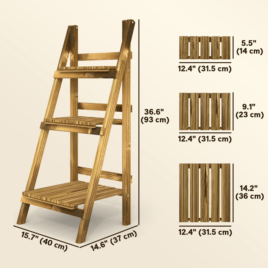 Image 904454_ALTMORE2.jpg, Product 904-454 / Price $54.99, Outsunny Outdoor Plant Stand, Foldable Flower Stand, 16" x 15" x 37" from Outsunny on TSC.ca's Home & Garden department