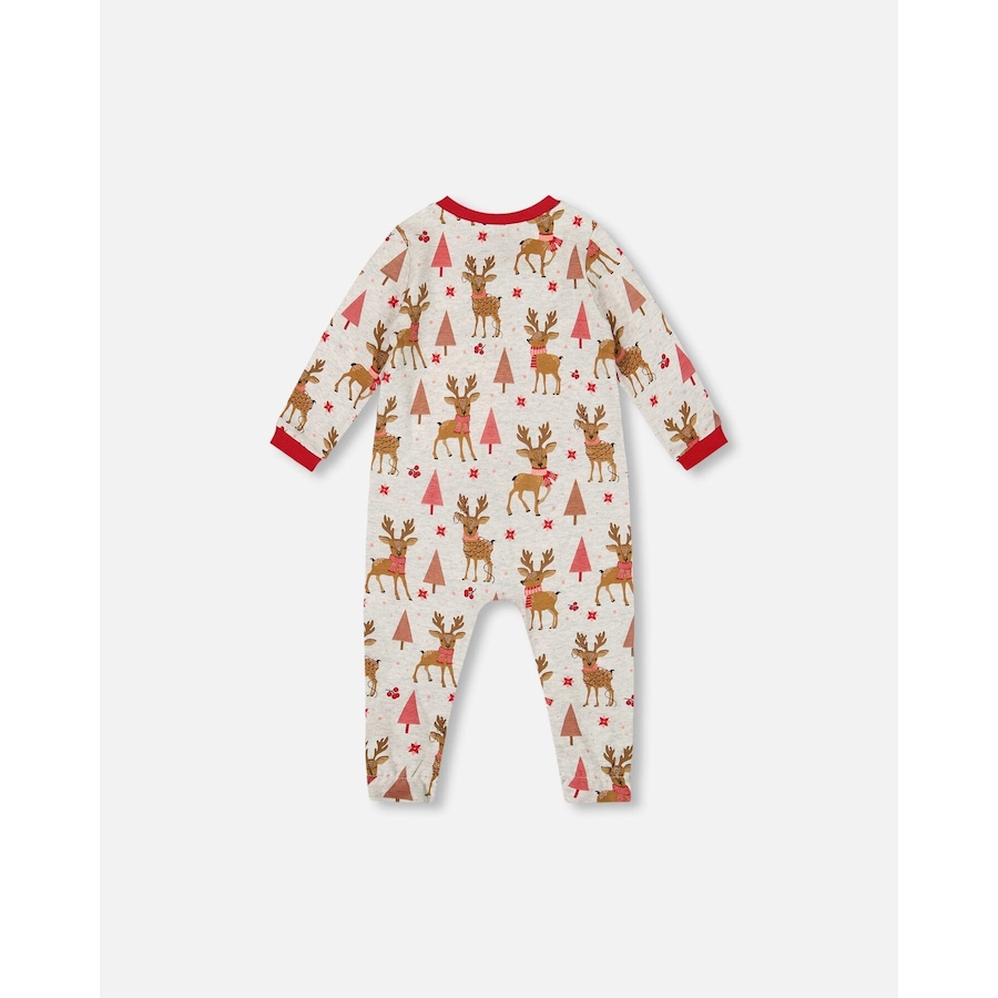 Image 904481_ALTMORE1.jpg, Product 904-481 / Price $33.00, One-Piece Organic Cotton Pajama Girly Reindeer Print from Deux par Deux on TSC.ca's Fashion department