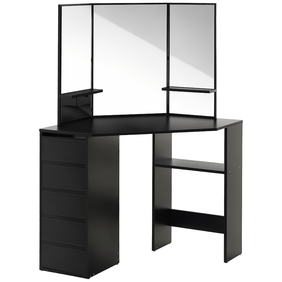 Image 904857_ST01.png, Product 904-857 / Price $199.99 - $204.99, HOMCOM Vanity Table Tri-Fold Mirrored Make-Up Dressing Table from HOMCOM on TSC.ca's Beauty department