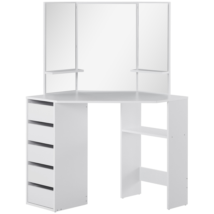 Image 904857_ST02.jpg, Product 904-857 / Price $199.99 - $204.99, HOMCOM Vanity Table Tri-Fold Mirrored Make-Up Dressing Table from HOMCOM on TSC.ca's Beauty department