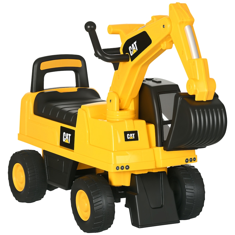 Image 904863.jpg, Product 904-863 / Price $87.99, Aosom CAT Licensed Excavator Ride-on Toy for Kids w/ Manual Shovel, Yellow from Aosom on TSC.ca's Toys & Hobbies department