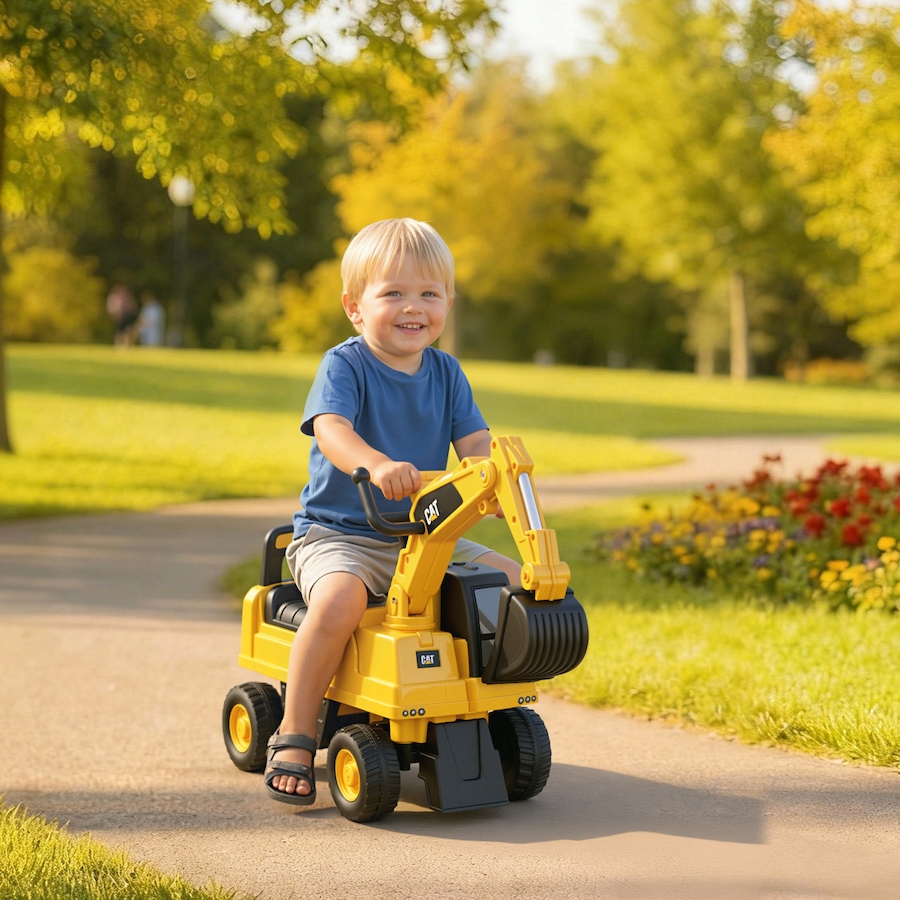Image 904863_ALTMORE1.jpg, Product 904-863 / Price $87.99, Aosom CAT Licensed Excavator Ride-on Toy for Kids w/ Manual Shovel, Yellow from Aosom on TSC.ca's Toys & Hobbies department