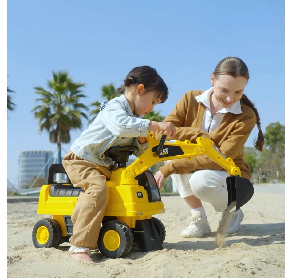 Image 904863_ALTMORE7.jpg, Product 904-863 / Price $81.99, Aosom CAT Licensed Excavator Ride-on Toy for Kids w/ Manual Shovel, Yellow from Aosom on TSC.ca's Toys & Hobbies department