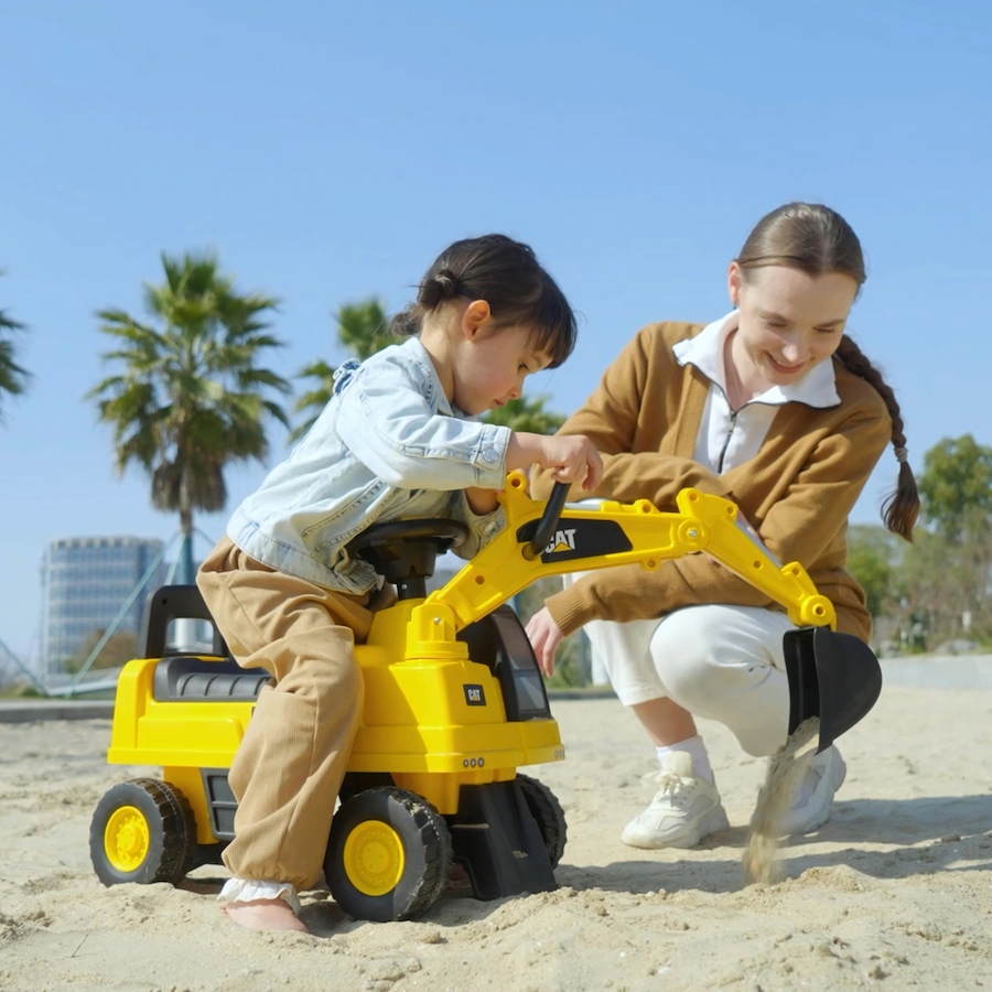 Image 904863_ALTMORE7.jpg, Product 904-863 / Price $87.99, Aosom CAT Licensed Excavator Ride-on Toy for Kids w/ Manual Shovel, Yellow from Aosom on TSC.ca's Toys & Hobbies department
