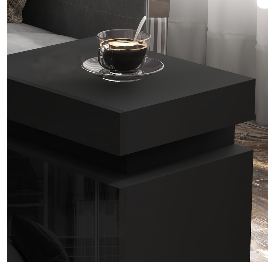 Image 904867_ALTMORE24.jpg, Product 904-867 / Price $99.99 - $112.00, HOMCOM Nightstand, High Gloss Front Side Table w/ LED Lights, for Bedroom from HOMCOM on TSC.ca's Home & Garden department