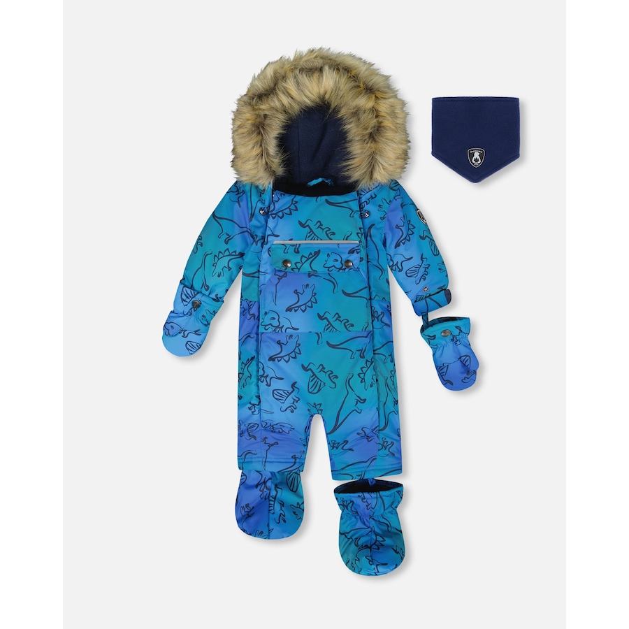 Image 904934_ST01.jpg, Product 904-934 / Price $79.50, One-Piece Baby Play Snowsuit Designed for Car Seat Dinosaur Print from Deux par Deux on TSC.ca's Fashion department