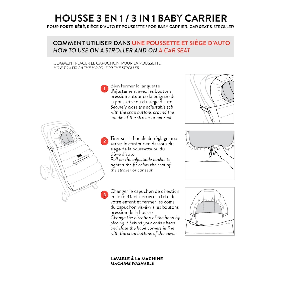 Image 904999_ALTMORE4.jpg, Product 904-999 / Price $110.00, 3-In-1 Multifunction Cover for Car Seat, Stroller, and Baby Carrier from Deux par Deux on TSC.ca's Fashion department