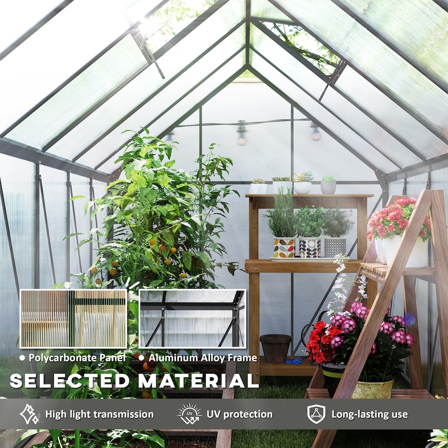 Image 906499_ALTMORE3.jpg, Product 906-499 / Price $569.99, Outsunny 6' x 12' x 6.5' Polycarbonate Greenhouse Walk-in Green House from Outsunny on TSC.ca's Home & Garden department