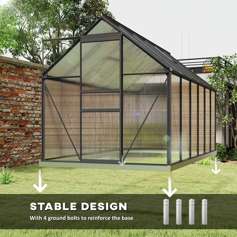 Image 906499_ALTMORE5.jpg, Product 906-499 / Price $569.99, Outsunny 6' x 12' x 6.5' Polycarbonate Greenhouse Walk-in Green House from Outsunny on TSC.ca's Home & Garden department