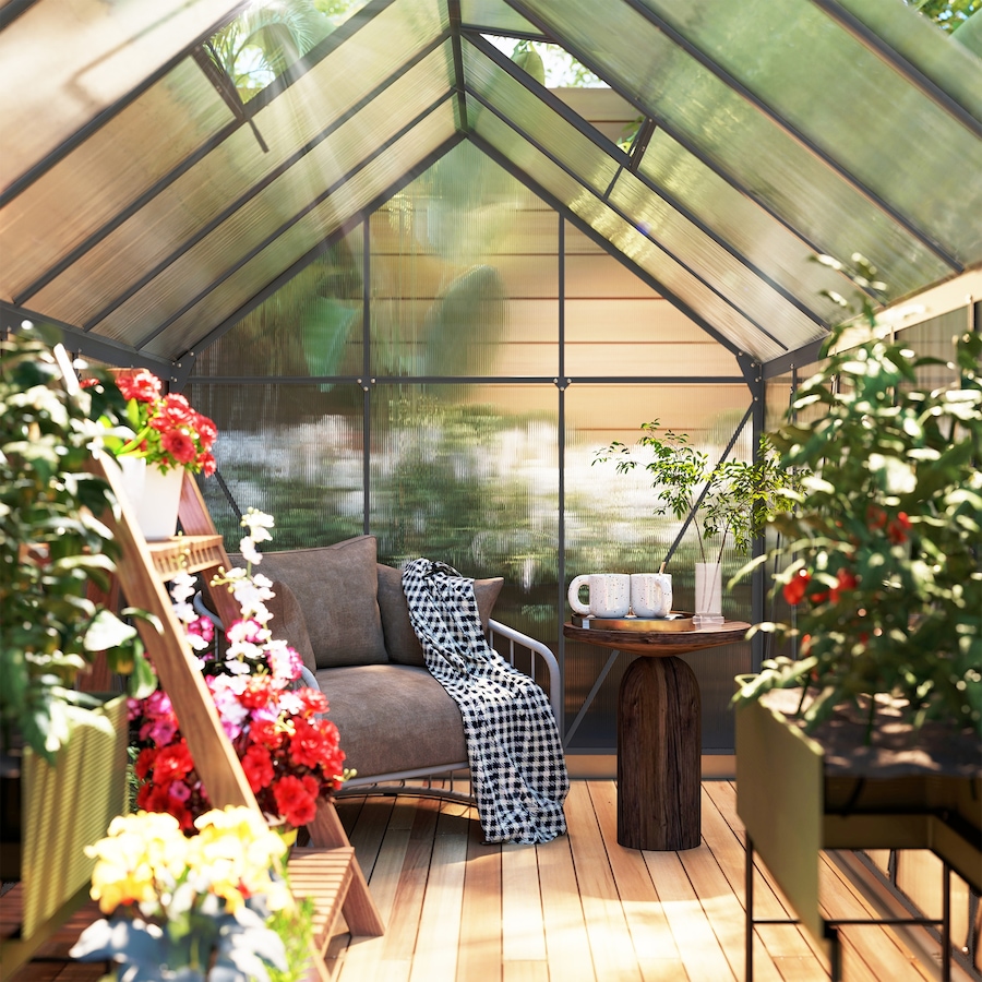 Image 906499_ALTMORE8.jpg, Product 906-499 / Price $569.99, Outsunny 6' x 12' x 6.5' Polycarbonate Greenhouse Walk-in Green House from Outsunny on TSC.ca's Home & Garden department