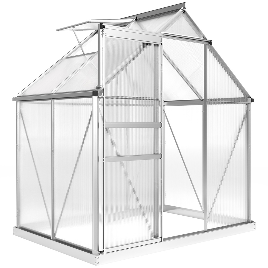 Image 906500.jpg, Product 906-500 / Price $276.99, Outsunny 6' x 4' x 6.6' Polycarbonate Greenhouse Walk-in Green House Clear from Outsunny on TSC.ca's Home & Garden department