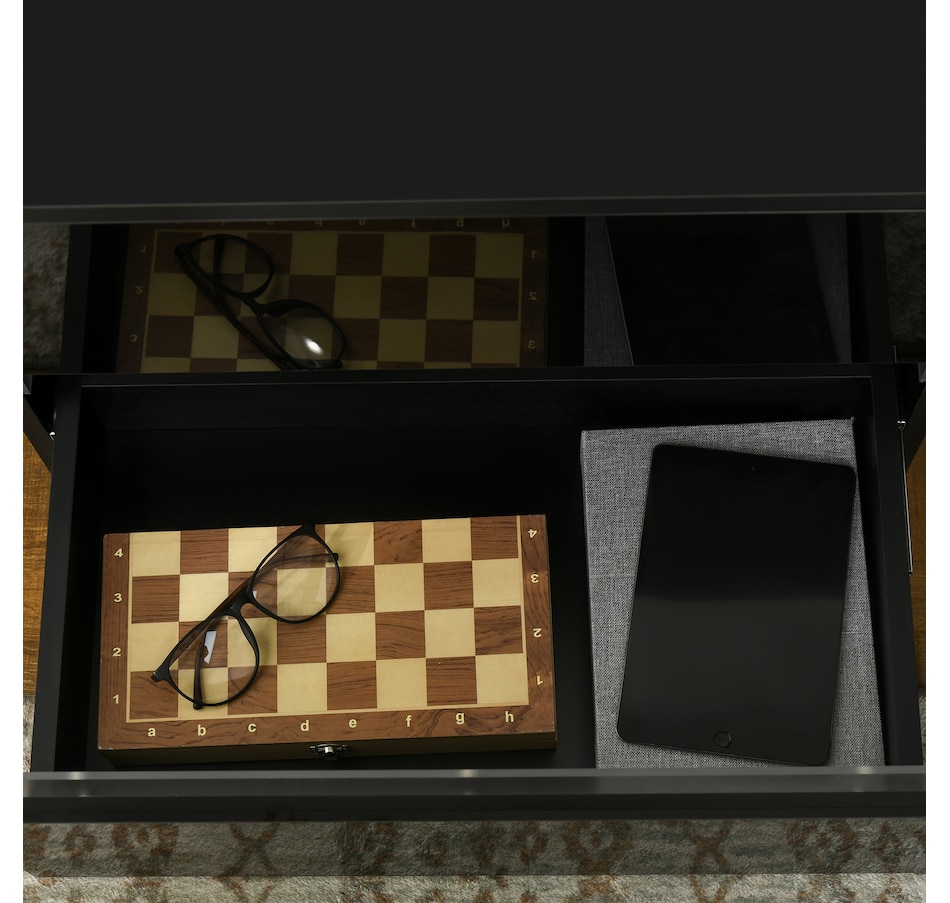 Image 906990_ALTMORE15.jpg, Product 906-990 / Price $109.99, HOMCOM LED Nightstand Bedside Table with High Gloss Drawers LED Light from HOMCOM on TSC.ca's Home & Garden department