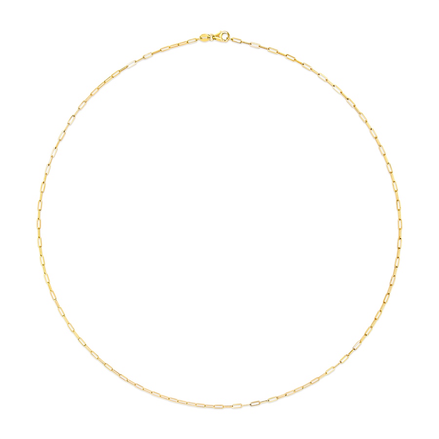 Image 907038_ALTMORE2.jpg, Product 907-038 / Price $1,875.00, Unisex Solid 14K Yellow Gold 1.5mm Paperclip Chain Necklace from Haus of Brilliance on TSC.ca's Jewellery department