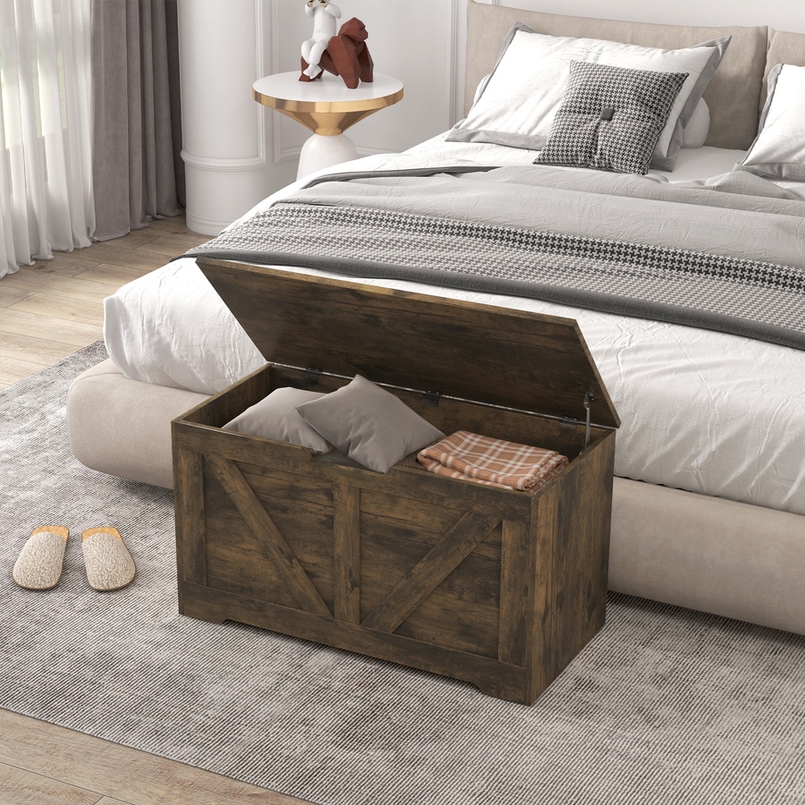 Image 907081_ALTMORE114.jpg, Product 907-081 / Price $94.99 - $112.99, HOMCOM Storage Chest for Living Room, Wooden Toy Box from HOMCOM on TSC.ca's Home & Garden department