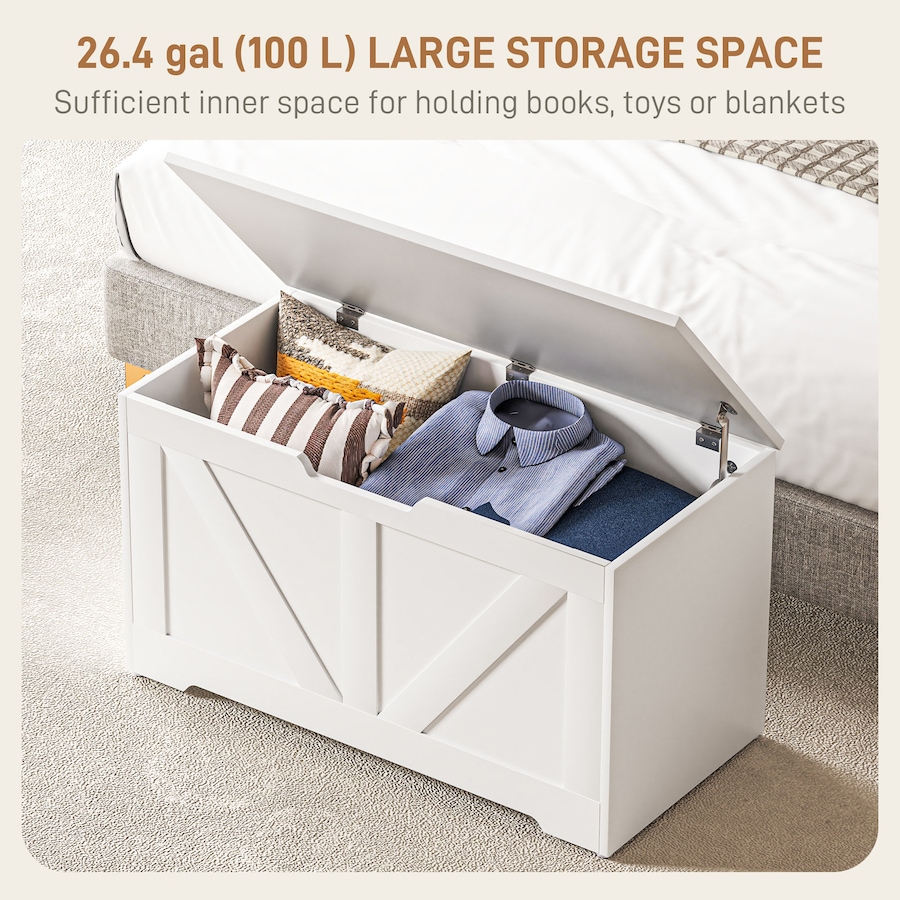Image 907081_ALTMORE61.jpg, Product 907-081 / Price $94.99 - $112.99, HOMCOM Storage Chest for Living Room, Wooden Toy Box from HOMCOM on TSC.ca's Home & Garden department