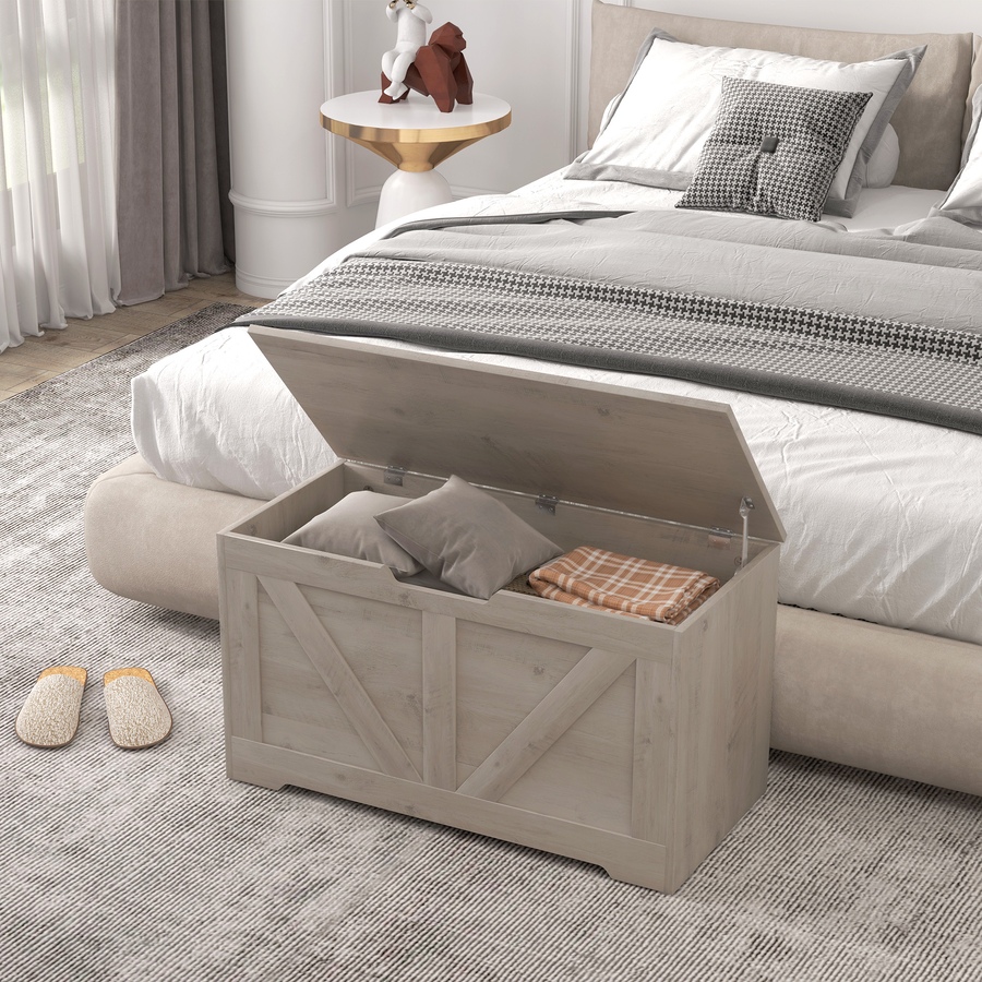 Image 907081_ALTMORE86.jpg, Product 907-081 / Price $94.99 - $112.99, HOMCOM Storage Chest for Living Room, Wooden Toy Box from HOMCOM on TSC.ca's Home & Garden department
