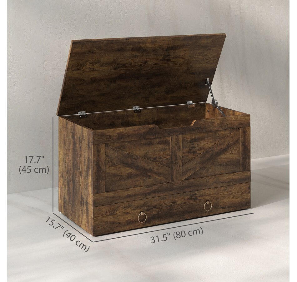 Image 907087_ALTMORE10.jpg, Product 907-087 / Price $109.99 - $113.29, HOMCOM Storage Chest for Living Room, Wooden Toy Box, 31.5"W from HOMCOM on TSC.ca's Home & Garden department