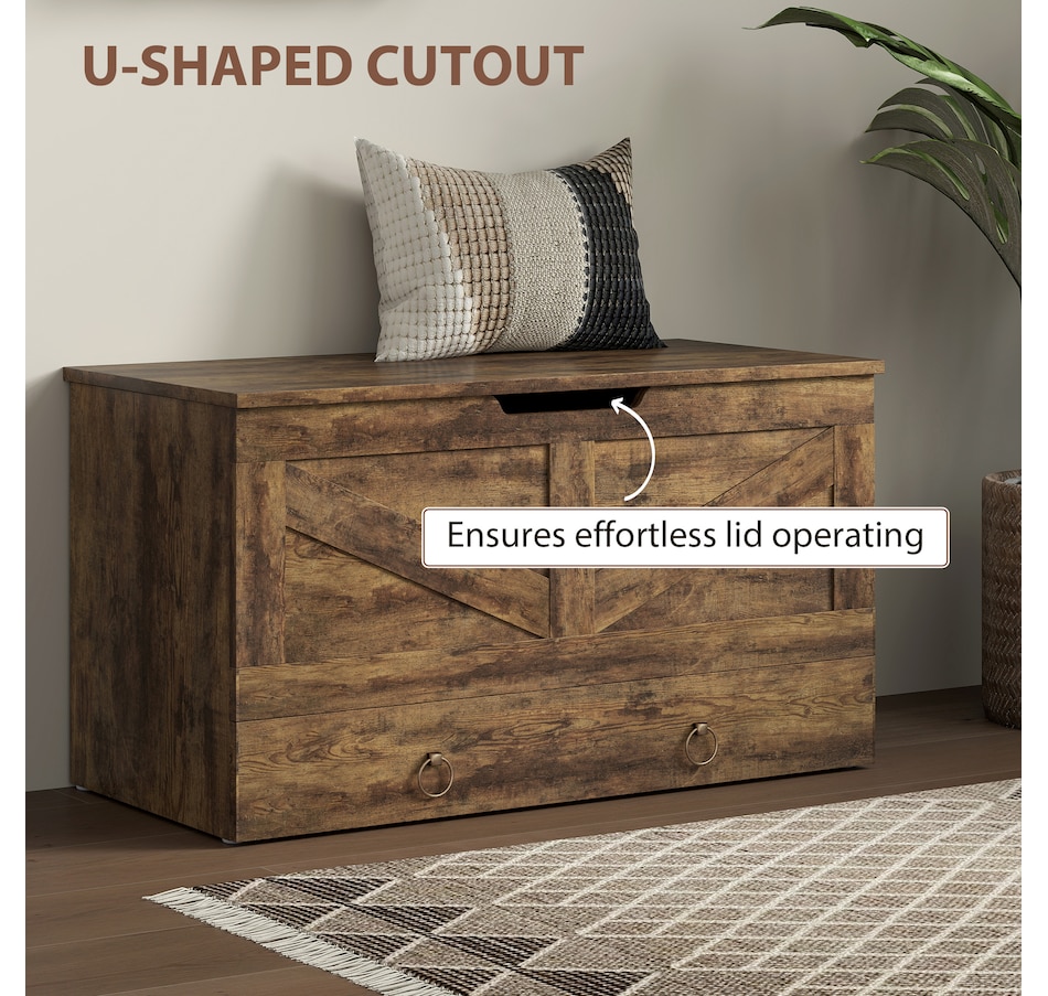 Image 907087_ALTMORE13.jpg, Product 907-087 / Price $109.99 - $113.29, HOMCOM Storage Chest for Living Room, Wooden Toy Box, 31.5"W from HOMCOM on TSC.ca's Home & Garden department