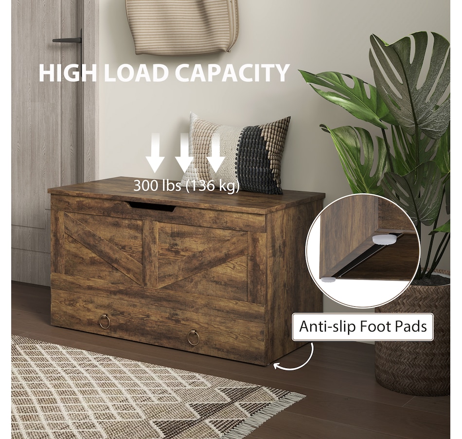 Image 907087_ALTMORE14.jpg, Product 907-087 / Price $109.99 - $113.29, HOMCOM Storage Chest for Living Room, Wooden Toy Box, 31.5"W from HOMCOM on TSC.ca's Home & Garden department