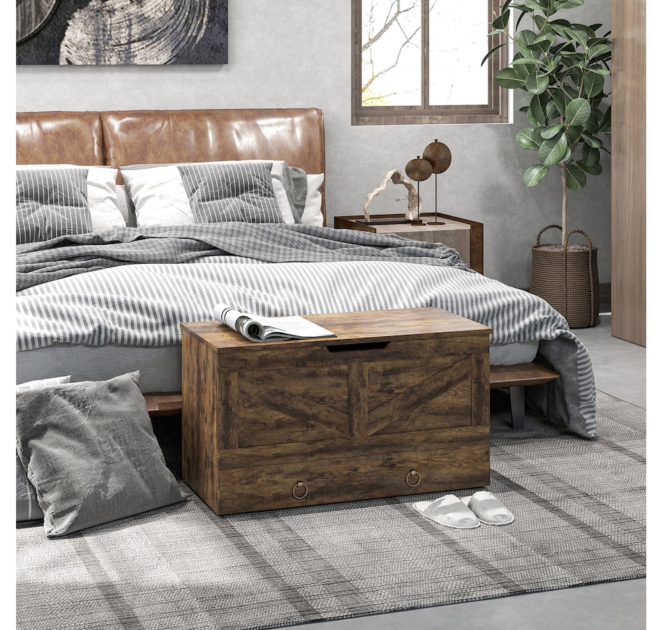 Image 907087_ALTMORE16.jpg, Product 907-087 / Price $109.99 - $113.29, HOMCOM Storage Chest for Living Room, Wooden Toy Box, 31.5"W from HOMCOM on TSC.ca's Home & Garden department