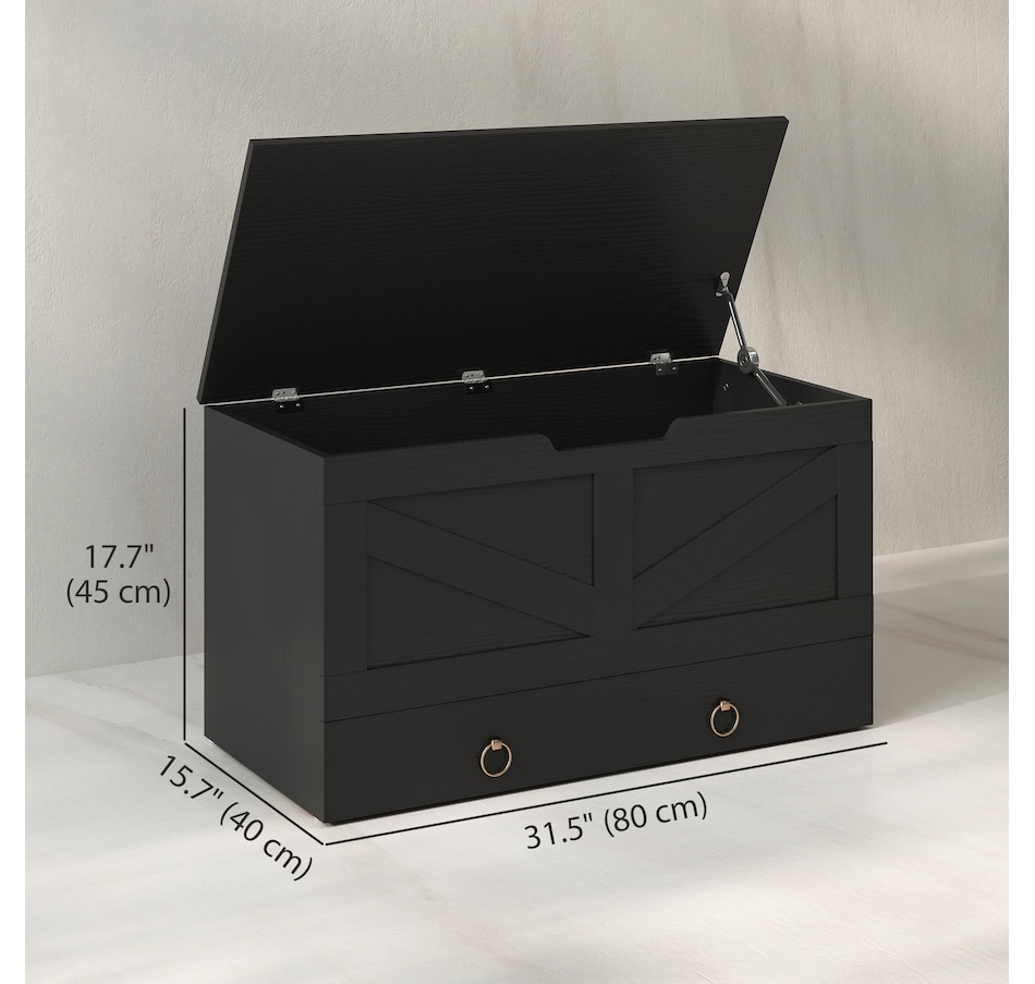 Image 907087_ALTMORE2.jpg, Product 907-087 / Price $109.99 - $113.29, HOMCOM Storage Chest for Living Room, Wooden Toy Box, 31.5"W from HOMCOM on TSC.ca's Home & Garden department