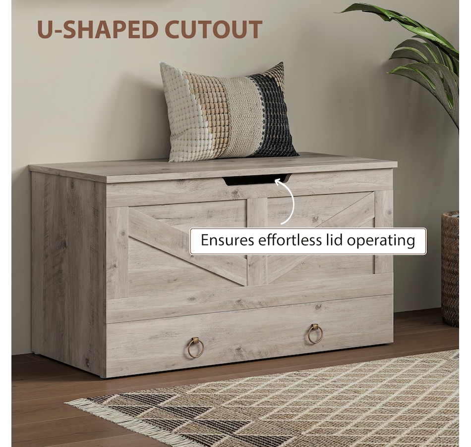 Image 907087_ALTMORE21.jpg, Product 907-087 / Price $109.99 - $113.29, HOMCOM Storage Chest for Living Room, Wooden Toy Box, 31.5"W from HOMCOM on TSC.ca's Home & Garden department