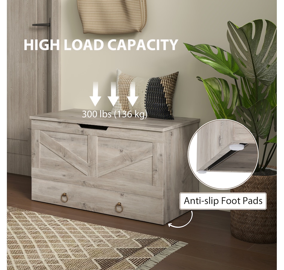 Image 907087_ALTMORE22.jpg, Product 907-087 / Price $109.99 - $113.29, HOMCOM Storage Chest for Living Room, Wooden Toy Box, 31.5"W from HOMCOM on TSC.ca's Home & Garden department