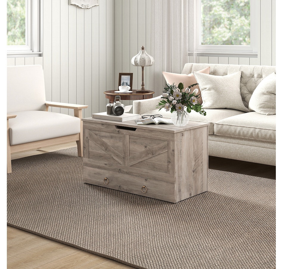 Image 907087_ALTMORE23.jpg, Product 907-087 / Price $109.99 - $113.29, HOMCOM Storage Chest for Living Room, Wooden Toy Box, 31.5"W from HOMCOM on TSC.ca's Home & Garden department