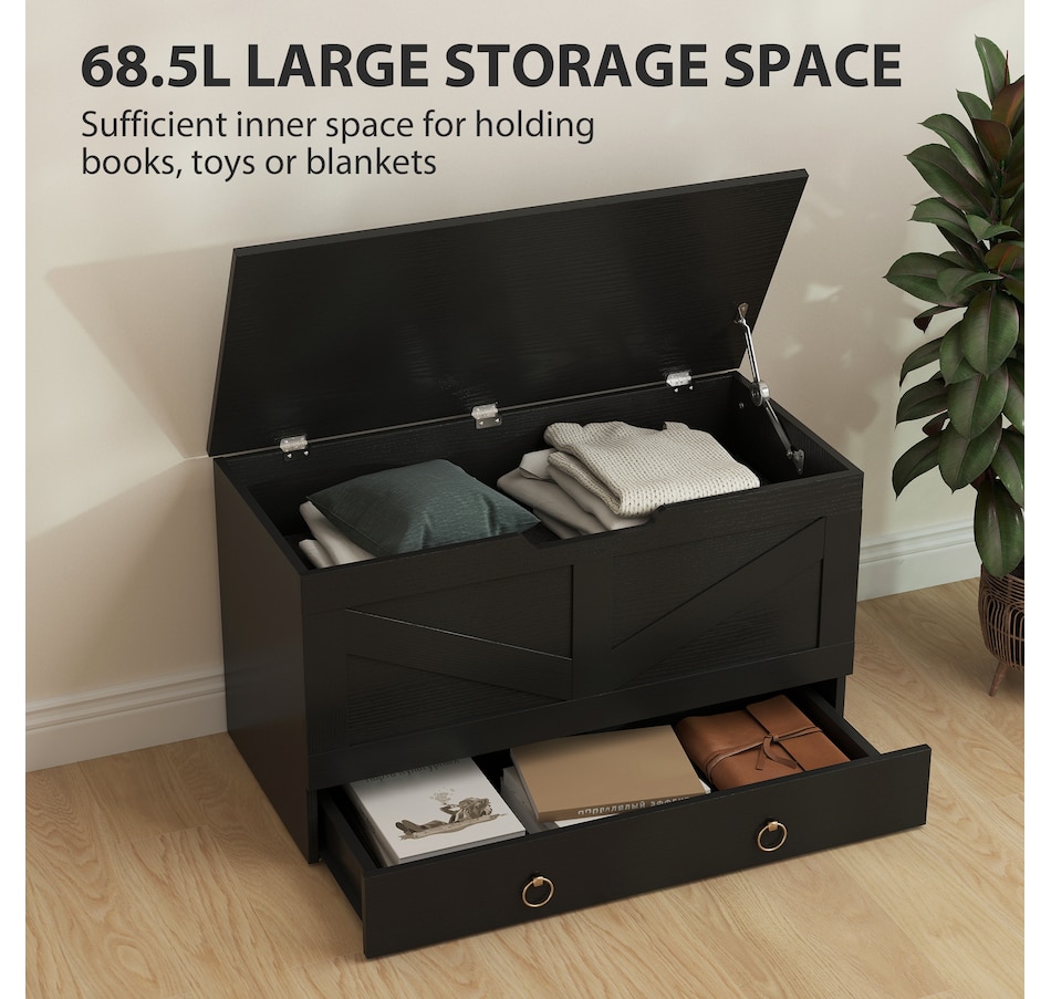 Image 907087_ALTMORE3.jpg, Product 907-087 / Price $109.99 - $113.29, HOMCOM Storage Chest for Living Room, Wooden Toy Box, 31.5"W from HOMCOM on TSC.ca's Home & Garden department