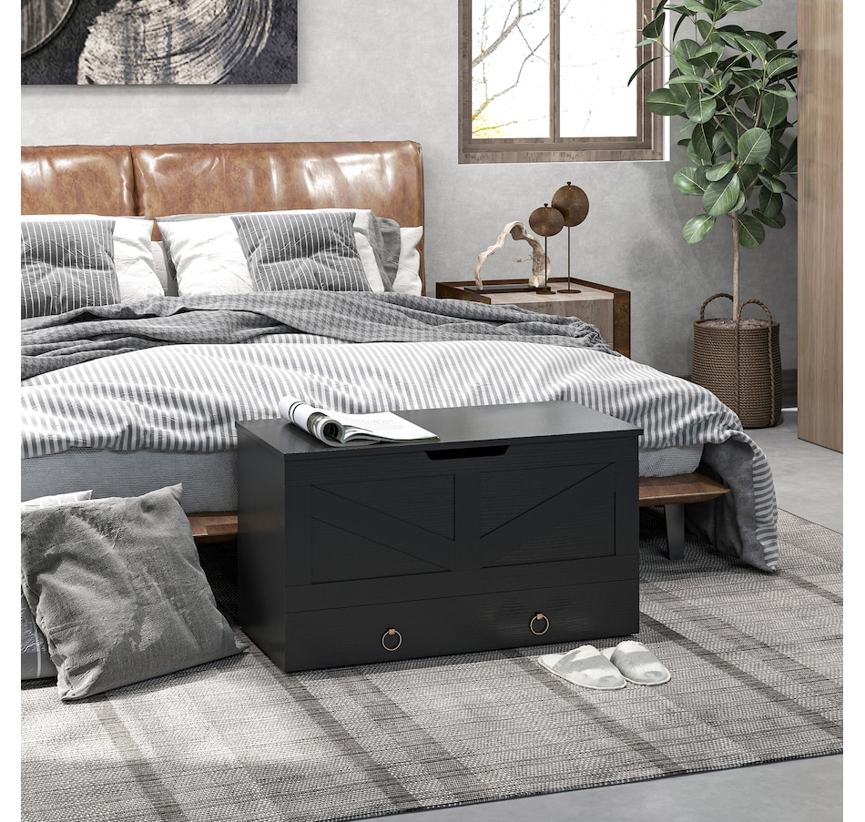 Image 907087_ALTMORE8.jpg, Product 907-087 / Price $109.99 - $113.29, HOMCOM Storage Chest for Living Room, Wooden Toy Box, 31.5"W from HOMCOM on TSC.ca's Home & Garden department