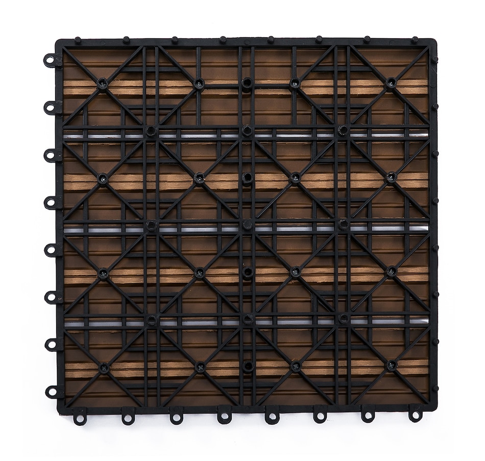 Image 907098_ALTMORE8.jpg, Product 907-098 / Price $74.99, Outsunny 11 Pack 12" x 12" WPC Interlocking Deck Tiles Waterproof from Outsunny on TSC.ca's department