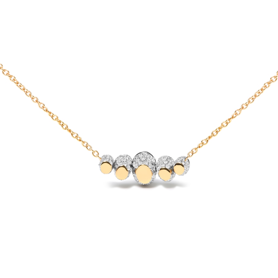 Image 907188_ALTMORE2.jpg, Product 907-188 / Price $16,541.00, 18K Rose Gold 3/4 Cttw Pave Diamonds and Graduated Red Ruby Gemstone Curved Bar Choker Necklace (G-H Color, SI1-SI2 Clarity) - Adjustable up to 14" - 16.5" from Haus of Brilliance on TSC.ca's Jewellery department