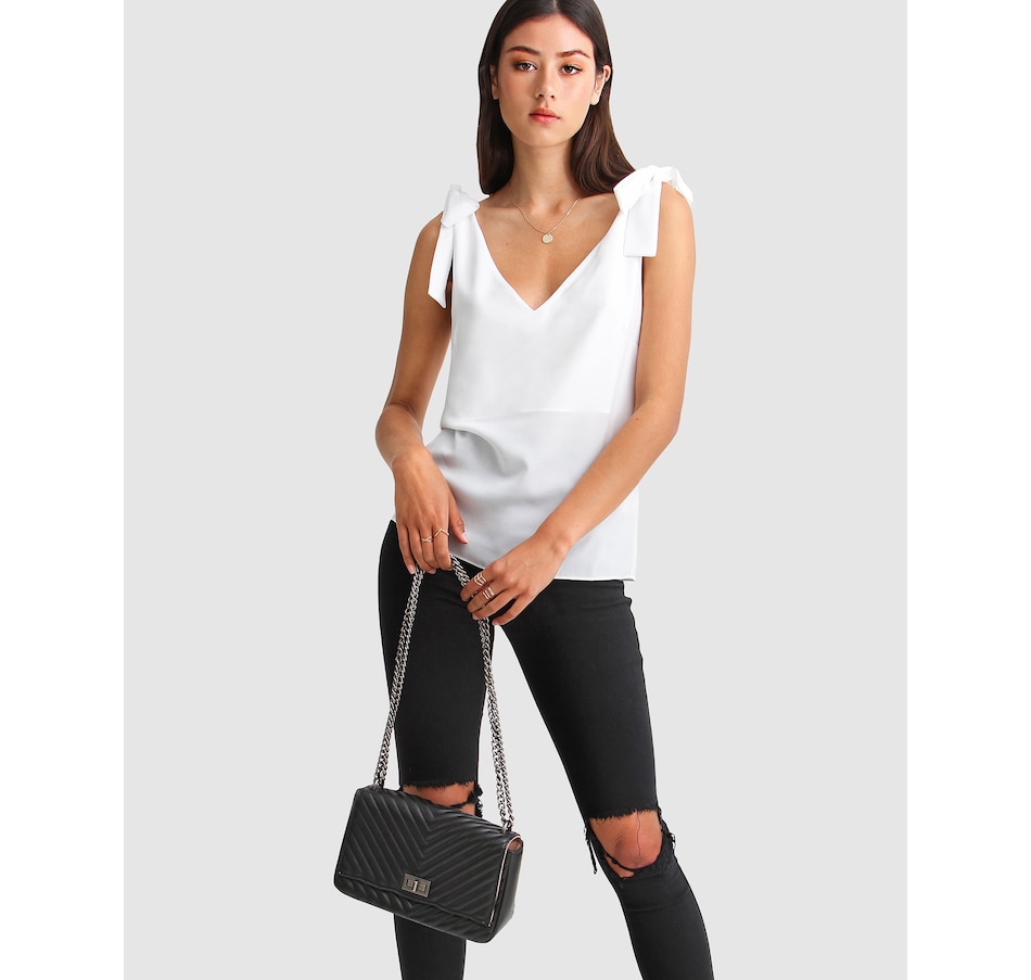 Image 907317_ALTMORE15.jpg, Product 907-317 / Price $44.98 - $71.96, belle & bloom Feel For You V-Neck Top from belle & bloom on TSC.ca's Fashion department