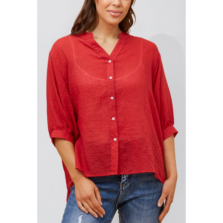 Image 907668_ST03.jpg, Product 907-668 / Price $59.95, Roxanne Oversized Shirt Semi-Sheer Cotton Blend from ANNICK on TSC.ca's Fashion department