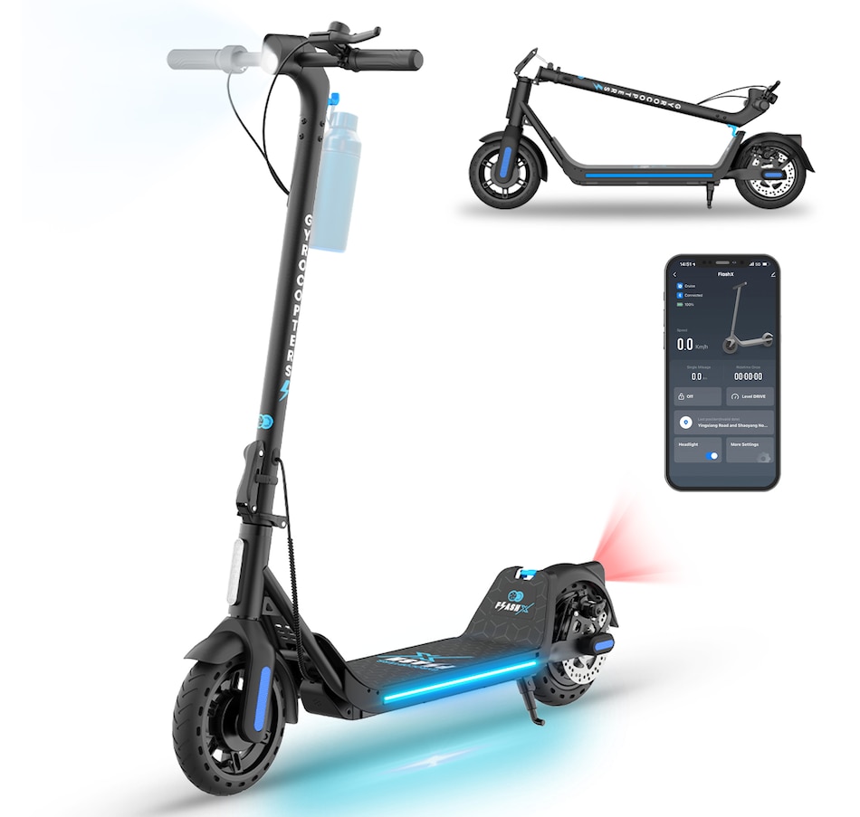 Image 907671.jpg, Product 907-671 / Price $399.99, Gyrocopters FlashX Electric Scooter | Powerful Rear Wheel Drive with 32 km/h Speed | 32 km Range from Gyrocopters on TSC.ca's Health & Fitness department