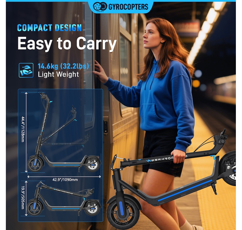 Image 907671_ALTMORE10.jpg, Product 907-671 / Price $399.99, Gyrocopters FlashX Electric Scooter | Powerful Rear Wheel Drive with 32 km/h Speed | 32 km Range from Gyrocopters on TSC.ca's Health & Fitness department